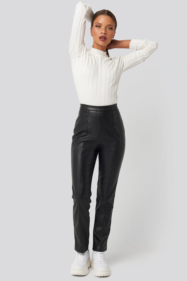 PU Leather Pants Black