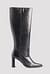 Knee High Leather Rounded Toe Boots