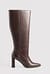 Knee High Leather Rounded Toe Boots