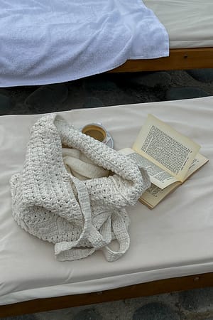 White Knitted Cotton Tote
