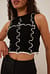 Knitted Contrast Seam Top
