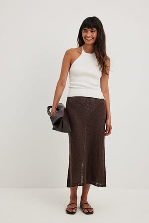 Knitted Midi Skirt Outfit