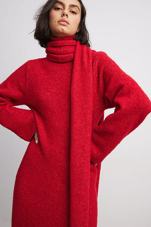 Red Écharpe tricotée