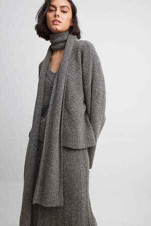Grey Écharpe tricotée