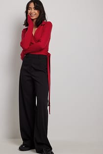Knitted Tie Shirt Red NA KD