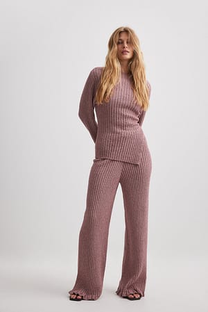Lilac Knitted Trousers