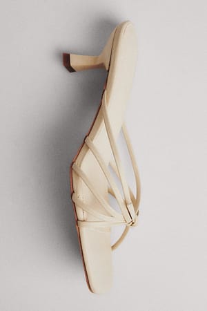 Sand Knotted Front Strappy Mules