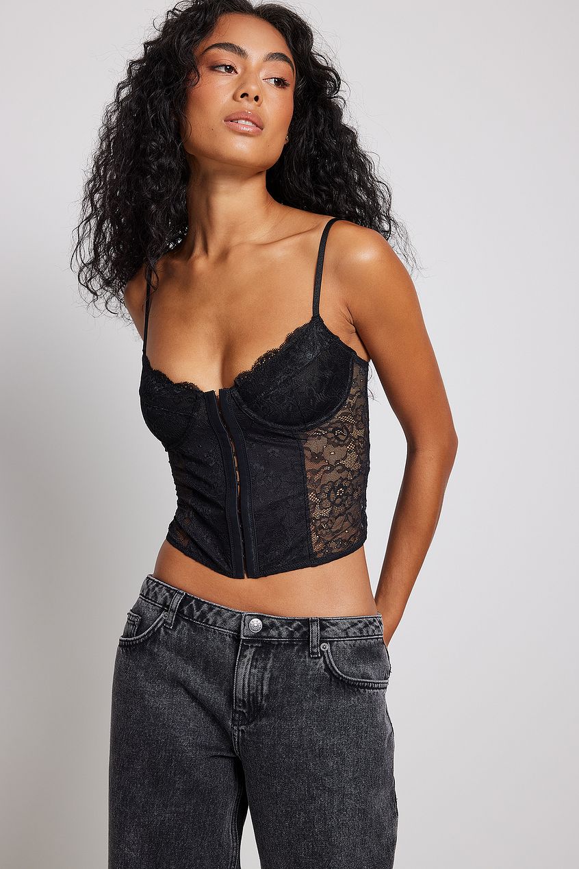 na-kd.com | Recycled Lace Cup Corset
