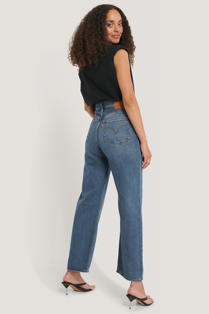 Jean Jeans droits | Pantalon Droit Taille Haute Longueur Cheville - SK71795