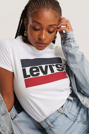 White Levi's The Perfect Tee Sportswear