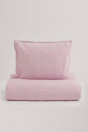 Pastel Purple Funda de almohada de lino