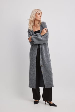 Long Knitted Cardigan Outfit