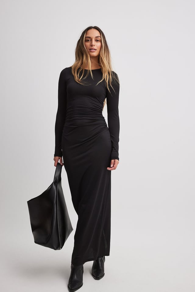 Black Long Sleeve Maxi Dress