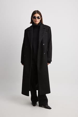 Long Straight Coat Outfit