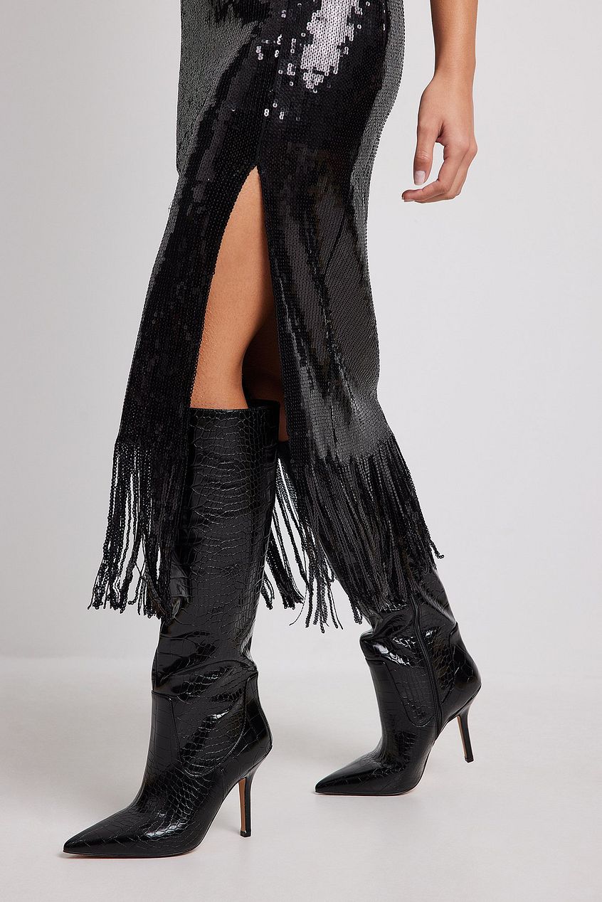  Loose Shaft Stiletto Boots, £83.95, NA-KD - Buy Now