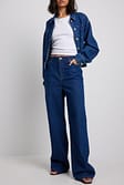 Mid Blue Low Waist Dropped Rise Jeans