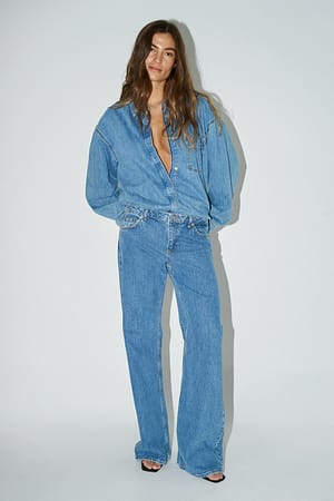 Blue Jeans med låg midja