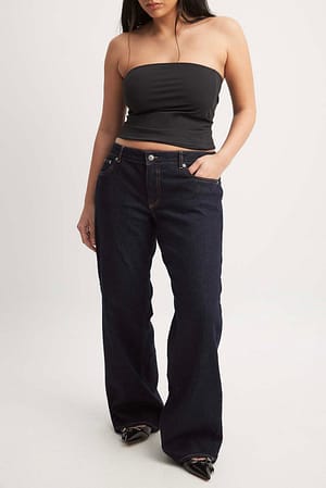 Rinse Wash Jeans met lage taille