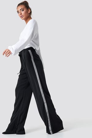 Black Szerokie Spodnie