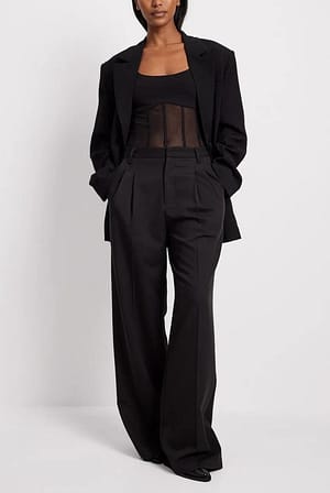 Dream Beauty Fashion Women's Solid Bell Bottoms Black Trousers & Pants