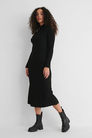 Black Recycled Flurry Dress