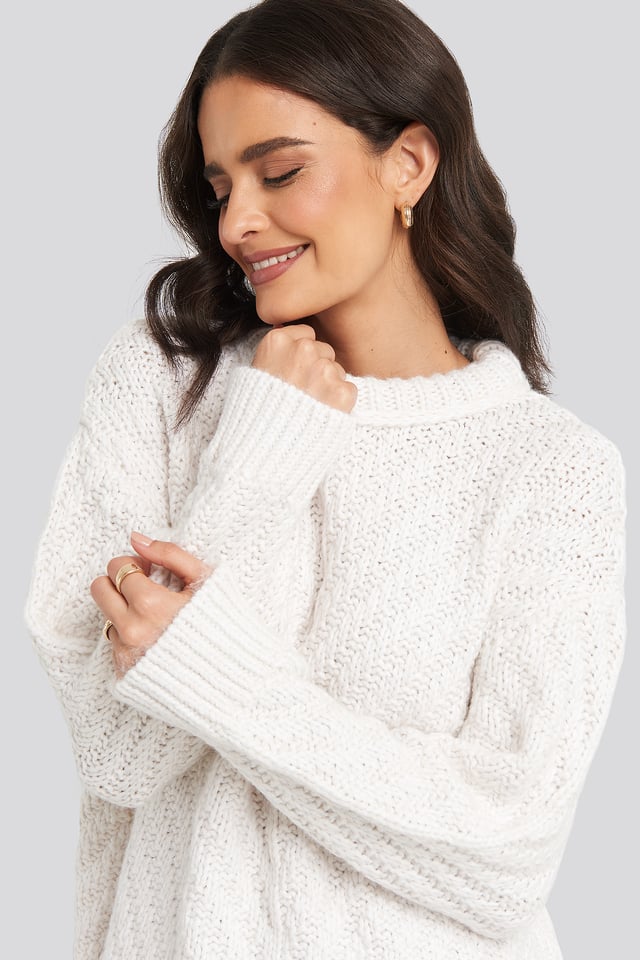 Mirror Sweater Light Beige
