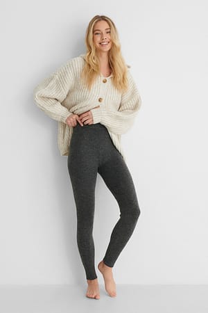 Grey Pantaloni In Maglia Loungewear