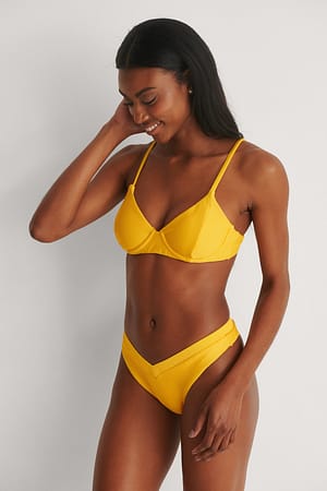 Yellow Struktureret Bikiniunderdel