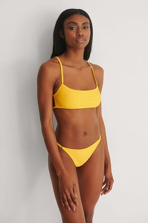 Yellow Culotte de bikini recyclée
