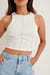 Contrast Seam Cropped Top