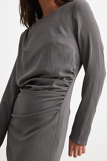Gathered A line dress MDK273