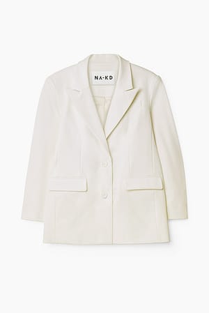 White Maxi-oversized blazer