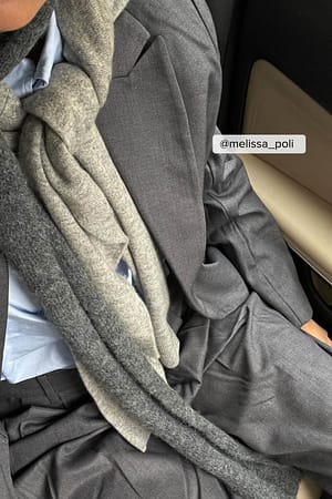 Dark Grey Melange Smal scarf
