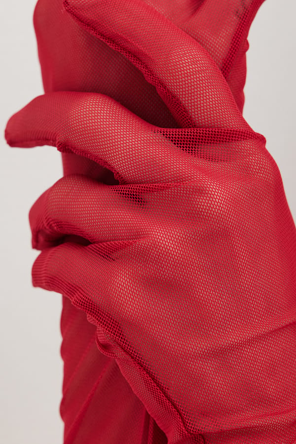 Mesh Gloves Red NAKD