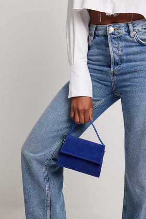 Micro Compartment Leather Bag Blue | NA-KD