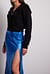 Midi Slit Detail Sequin Skirt
