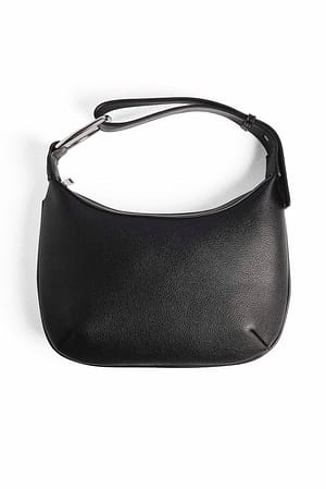 Black Rund mini håndtaske