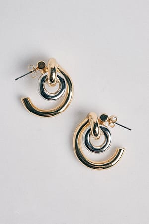 Silver/Gold Mix Earrings