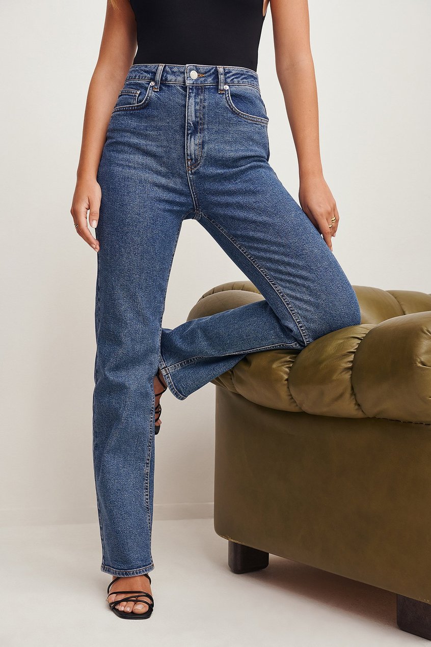 Jeans High Waisted Jeans | Gerade Bio-Jeanshose - BM00766