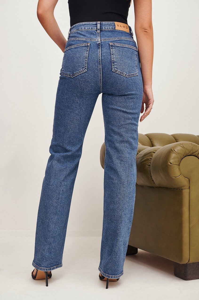 Jeans High Waisted Jeans | Gerade Bio-Jeanshose - BM00766