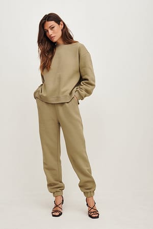 Khaki Brown Organic Sweatpants