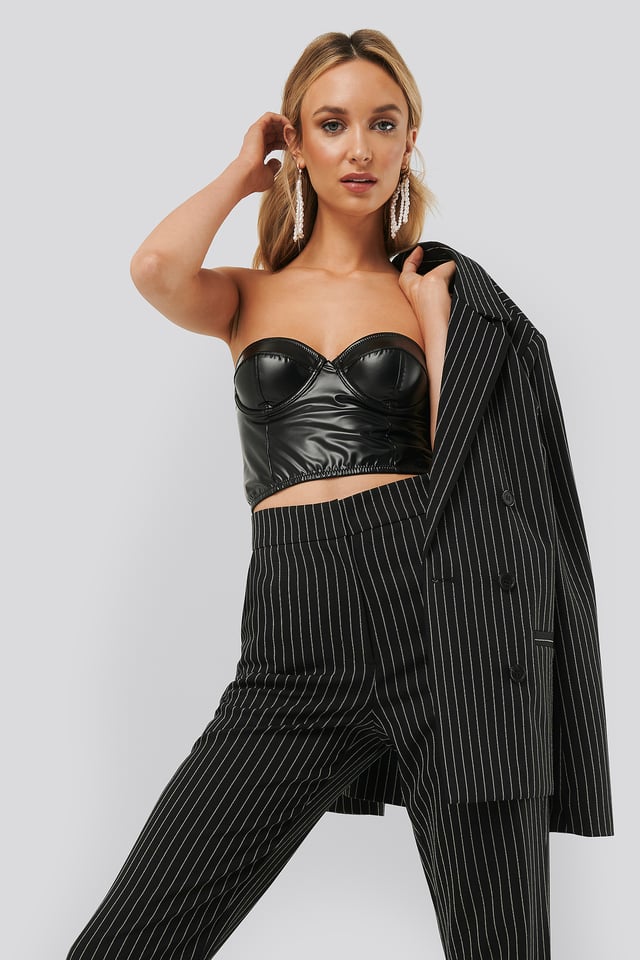 PU Bustier Black