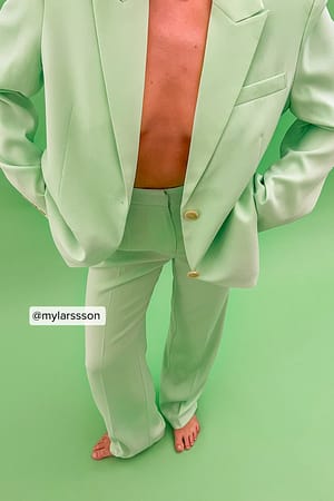Light Green Recycelte zugeschnittene Anzughose