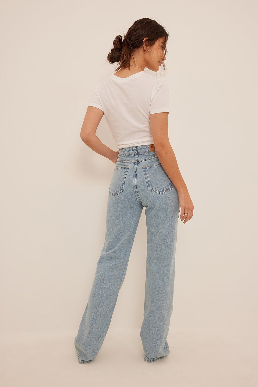 Jeans High Waisted Jeans | Gerade Jeans mit hoher Taille - EX48290