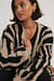 Zebra Knitted Oversized Brushed Cardigan