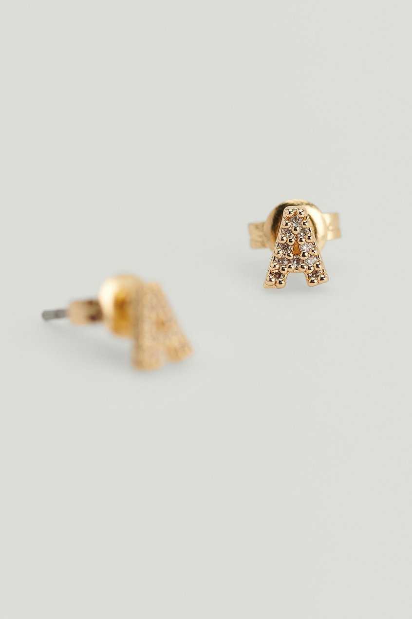 Accessoires Boucles d'oreilles | Boucles d’oreilles puces brillantes avec lettre en matière recyclée - YV74531