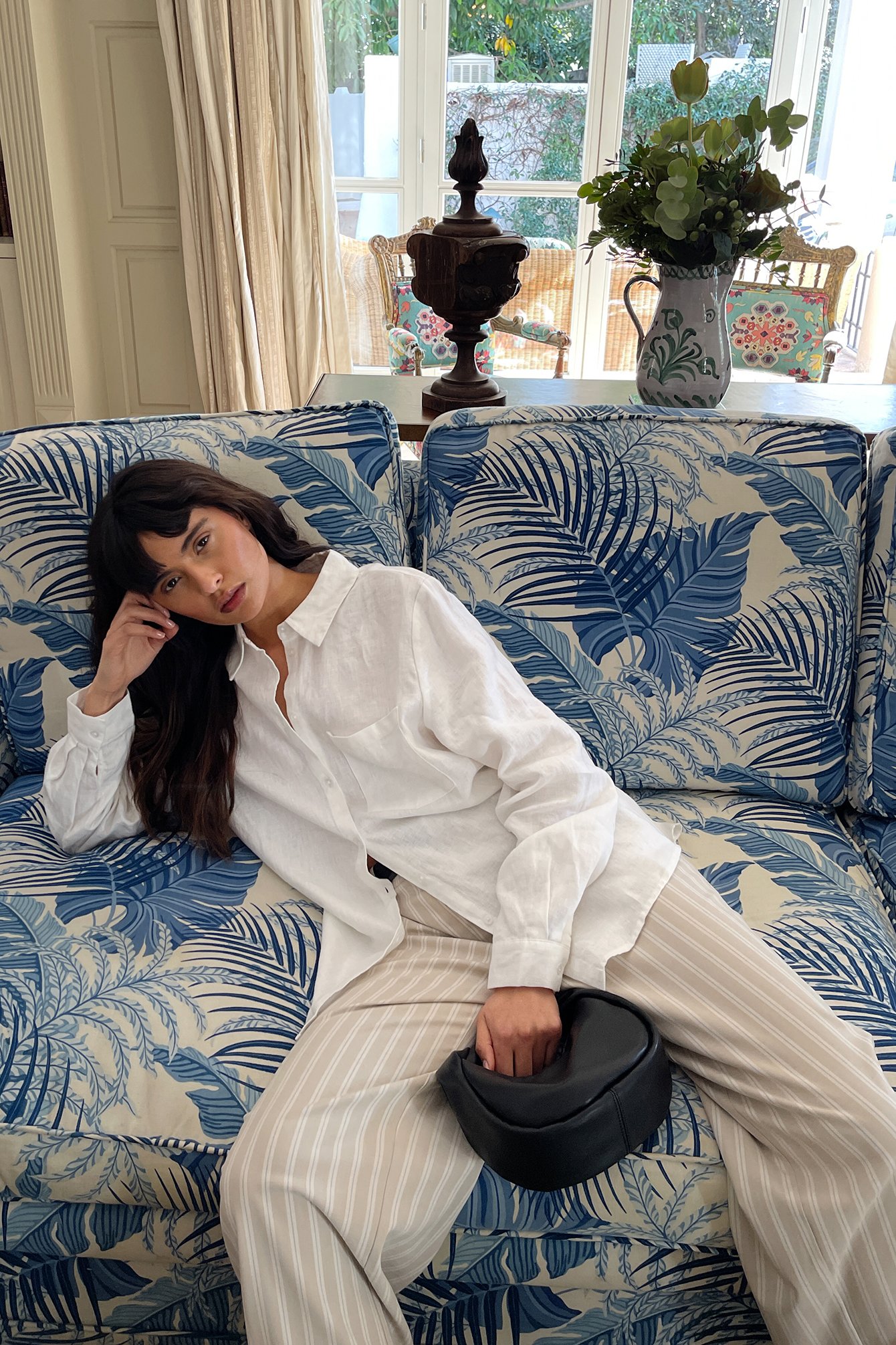 striped work trousers