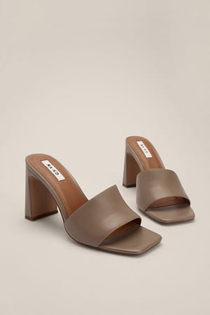 Light Taupe Mules