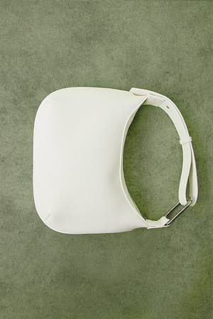 Offwhite Abgerundete Mini-Handtasche