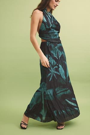 Tropical Structured Maxi Skirt